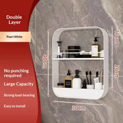 No-drill Wall-mounted Bathroom Shelf Cosmetics Storage Rack