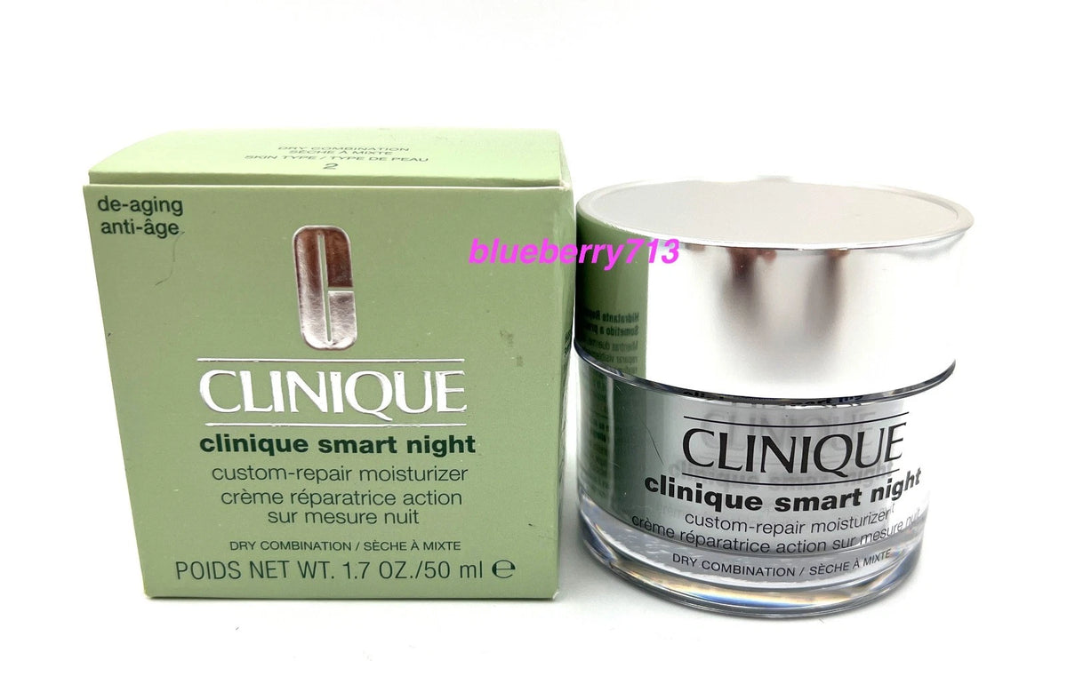 Clinique Smart Night Custom Repair Moisturizer Cream Dry Combination 1.7 oz